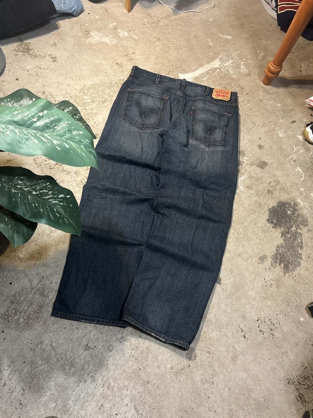 Levi's 569 Loose Straight Leg Dark Wash Denim Jeans